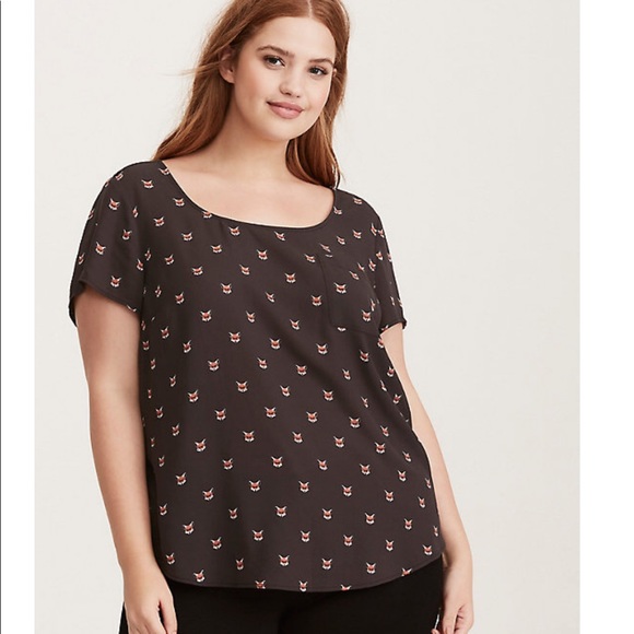 torrid Tops - Torrid Fox Print Blouse